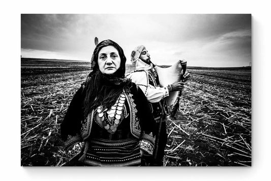 Black and White Photography Wall Art Greece | Cotton field Isaakion Thrace by George Tatakis - whole photo