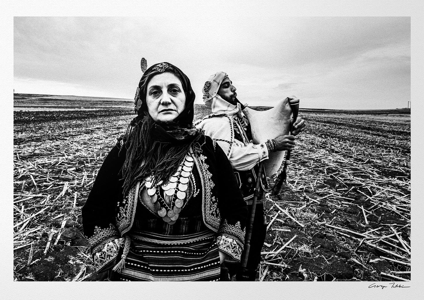 Black and White Photography Wall Art Greece | Cotton field Isaakion Thrace by George Tatakis