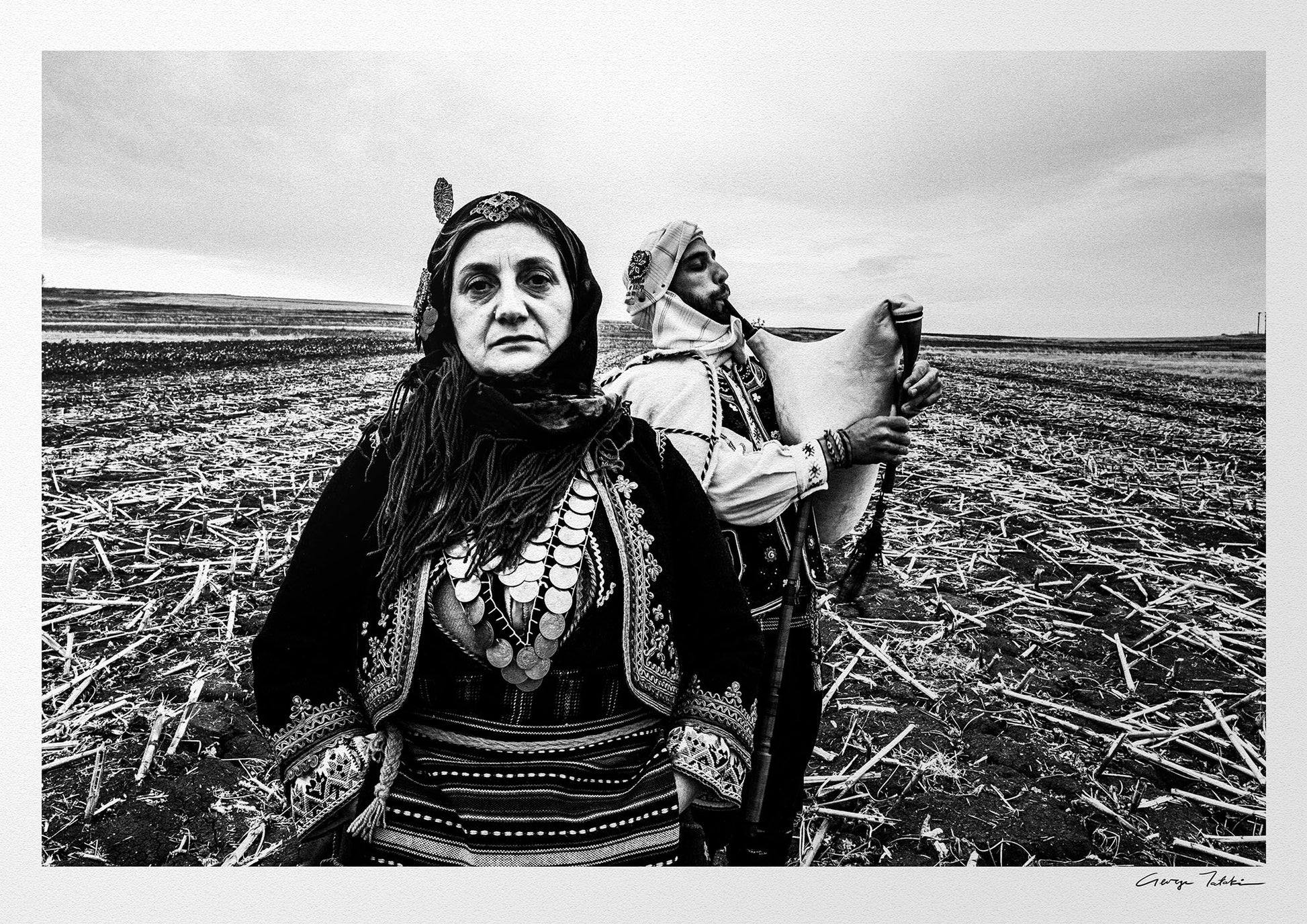 Black and White Photography Wall Art Greece | Cotton field Isaakion Thrace by George Tatakis
