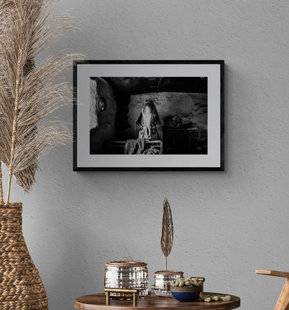 Black and White Photography Wall Art Greece | Bride at Isaakion Thrace by George Tatakis - single framed photo