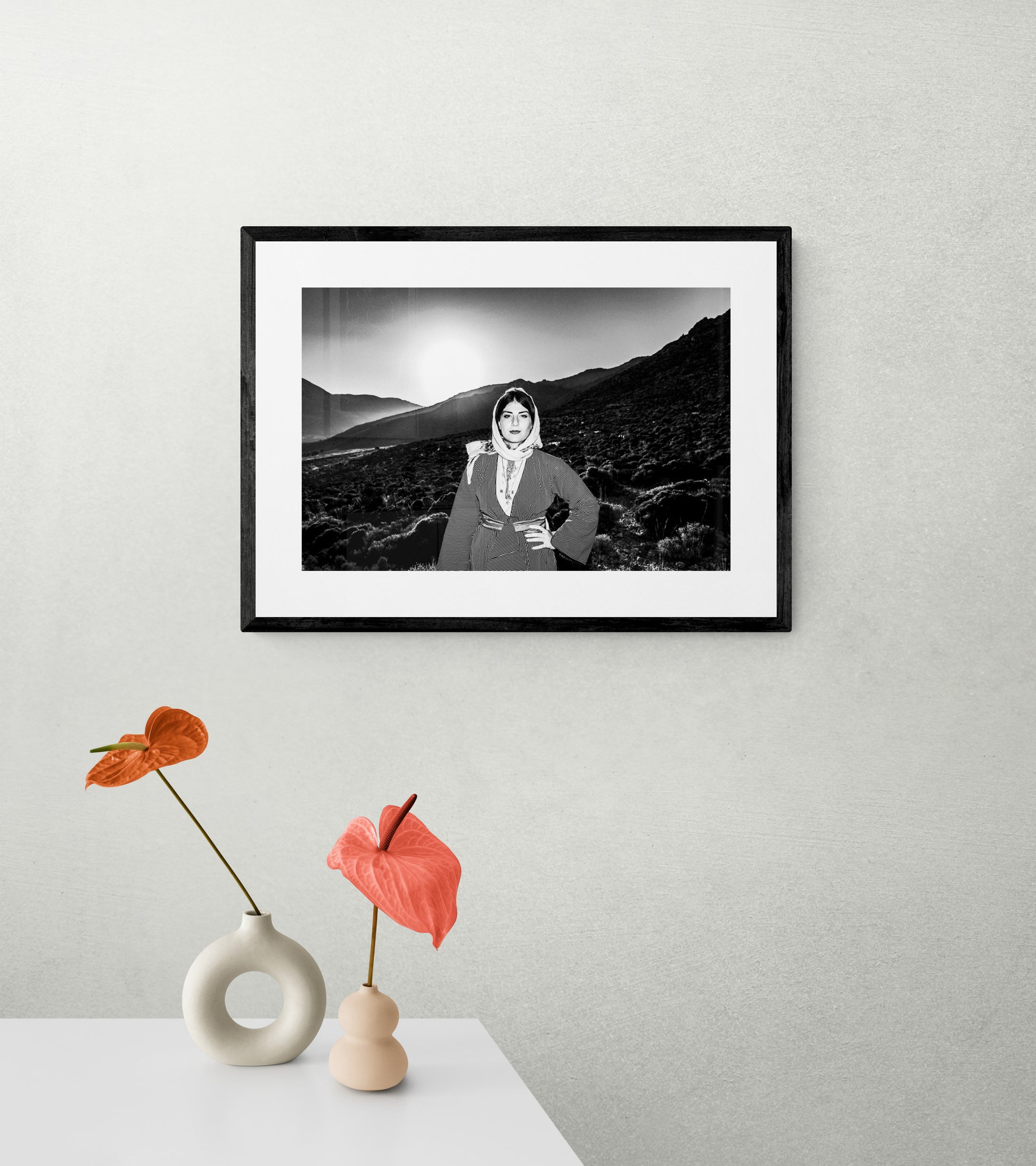Black and White Photography Wall Art Greece | Kavathe in Kalymnos Dodecanese by George Tatakis - single framed photo