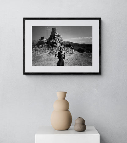 Black and White Photography Wall Art Greece | Castle Kalymnos Dodecanese by George Tatakis - single framed photo