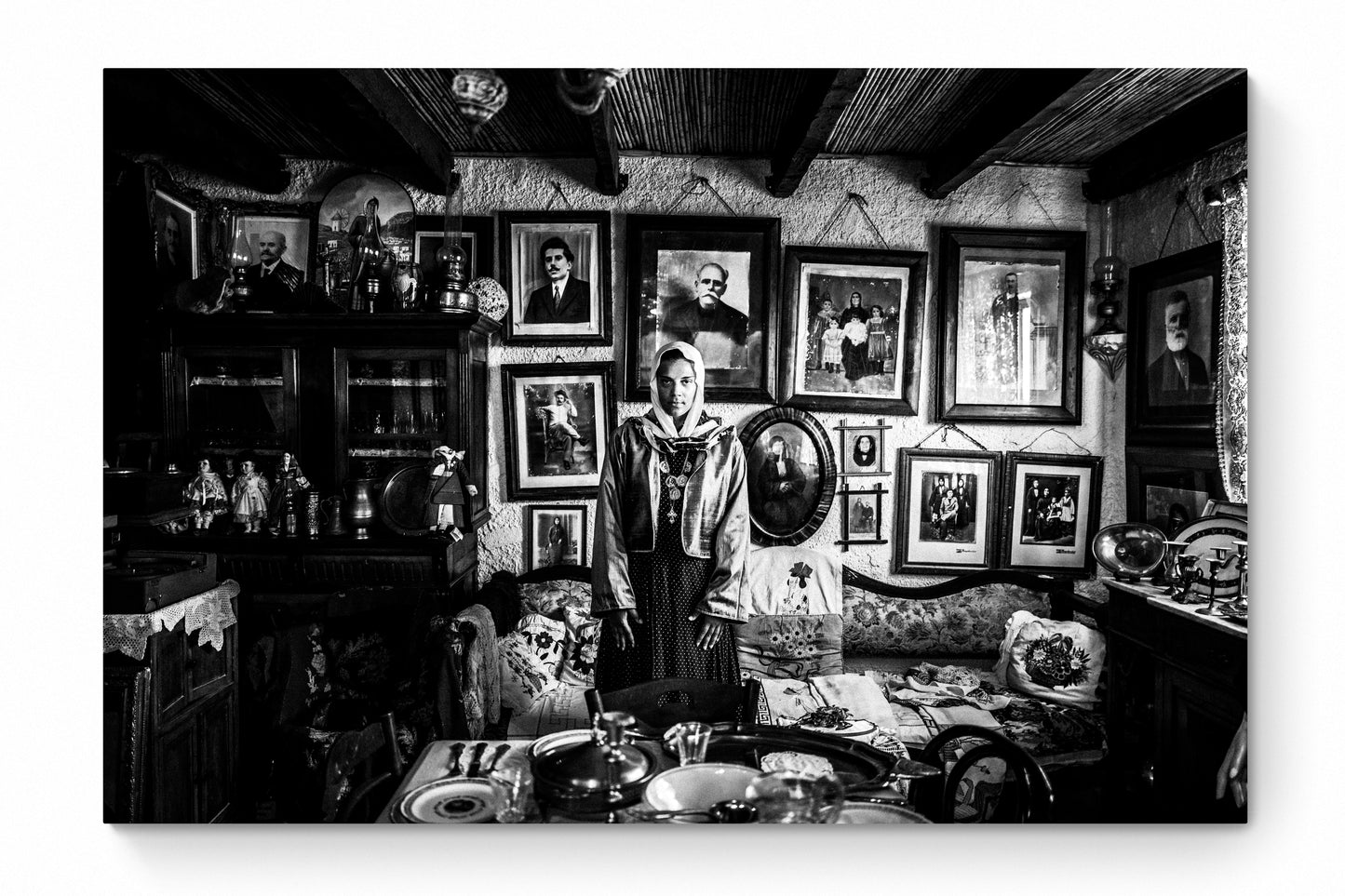 Black and White Photography Wall Art Greece | Costume of Kalymnos Dodecanese by George Tatakis - whole photo