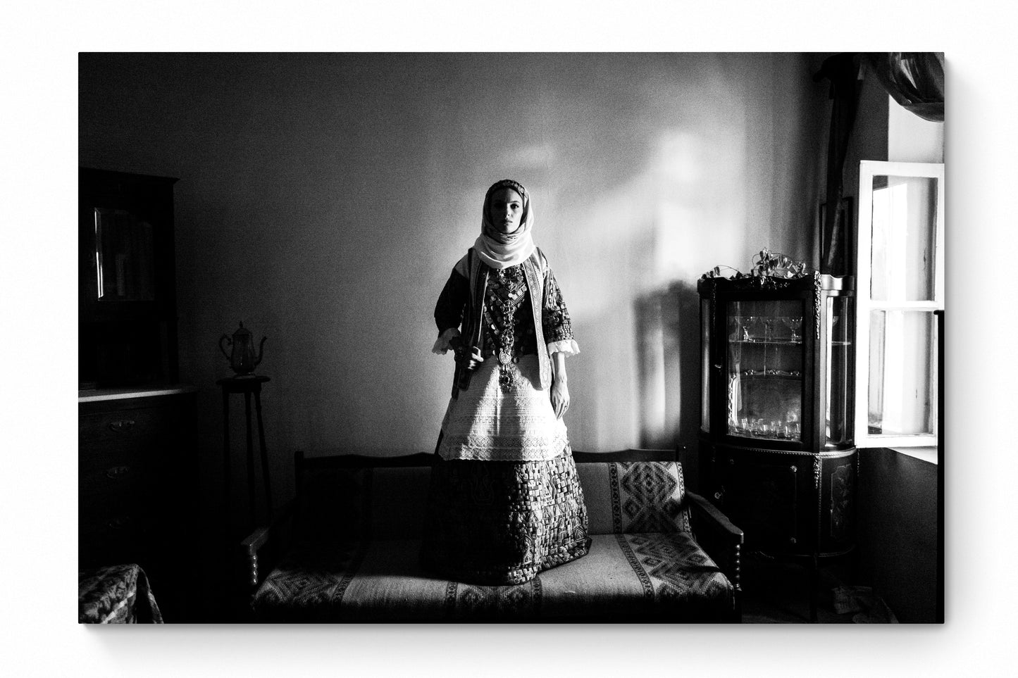 Black and White Photography Wall Art Greece | Costume of Kalyvia Attica by George Tatakis - whole photo