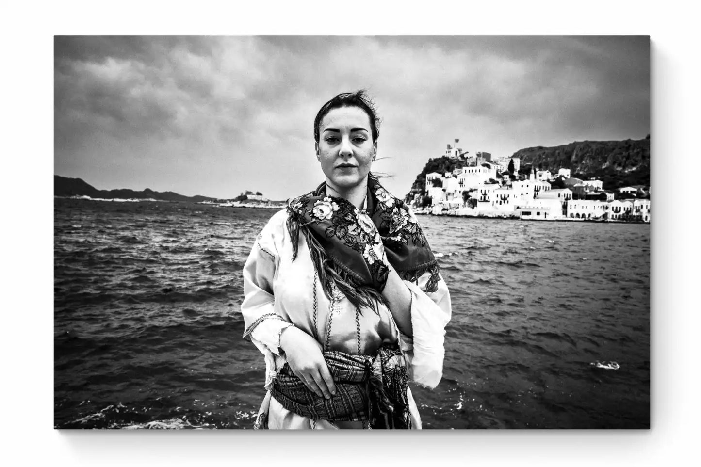 Black and White Photography Wall Art Greece | Costume of Kastellorizon island by the sea Dodecanese Greece by George Tatakis - whole photo