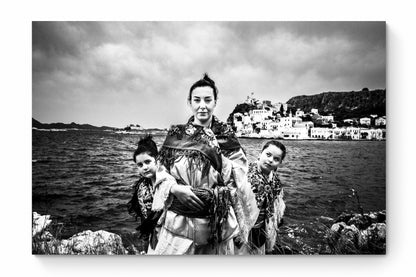 Black and White Photography Wall Art Greece | Costumes of Kastellorizon island by the sea Dodecanese Greece by George Tatakis - whole photo
