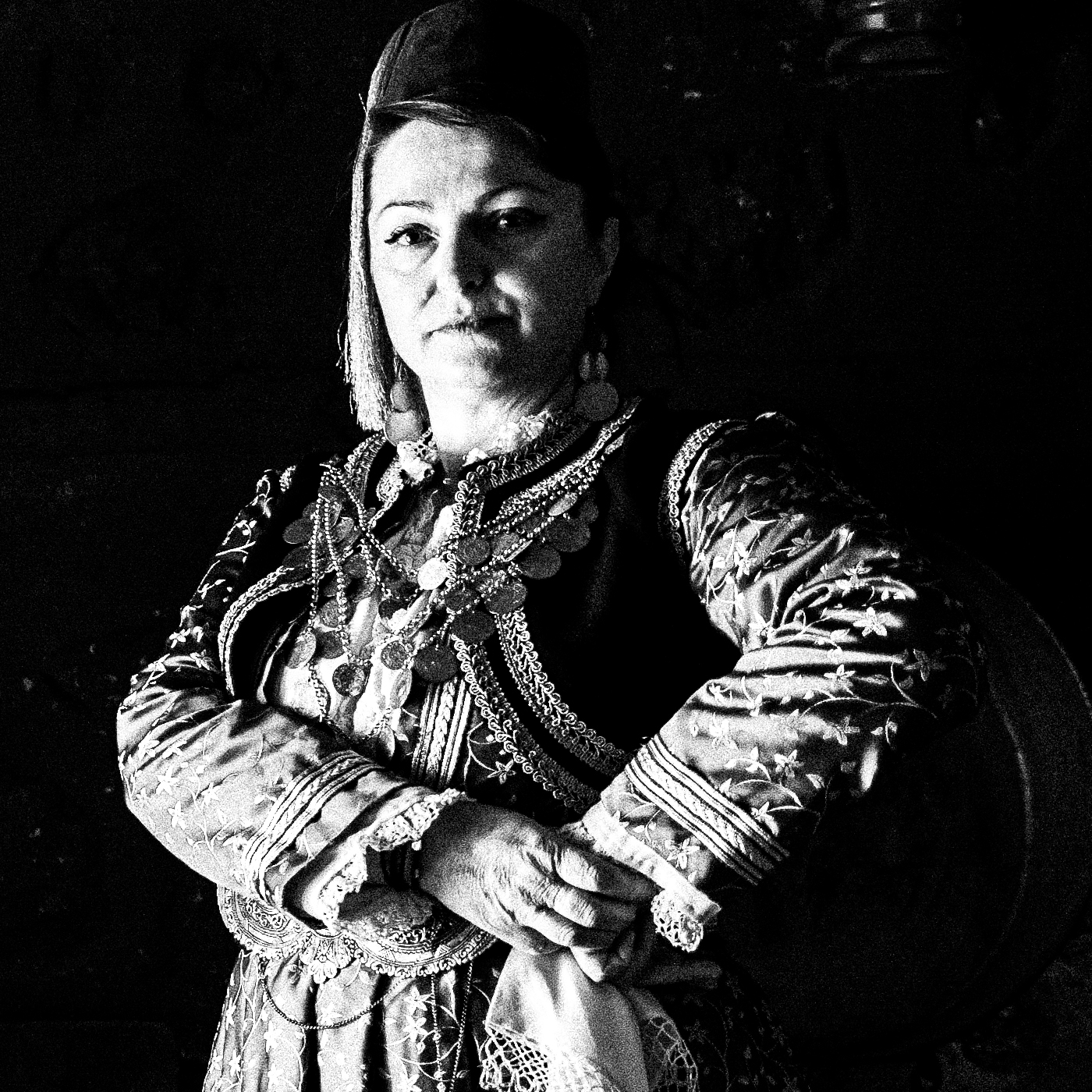 Black and White Photography Wall Art Greece | Urban costumes of Kastoria W. Macedonia by George Tatakis - detailed view