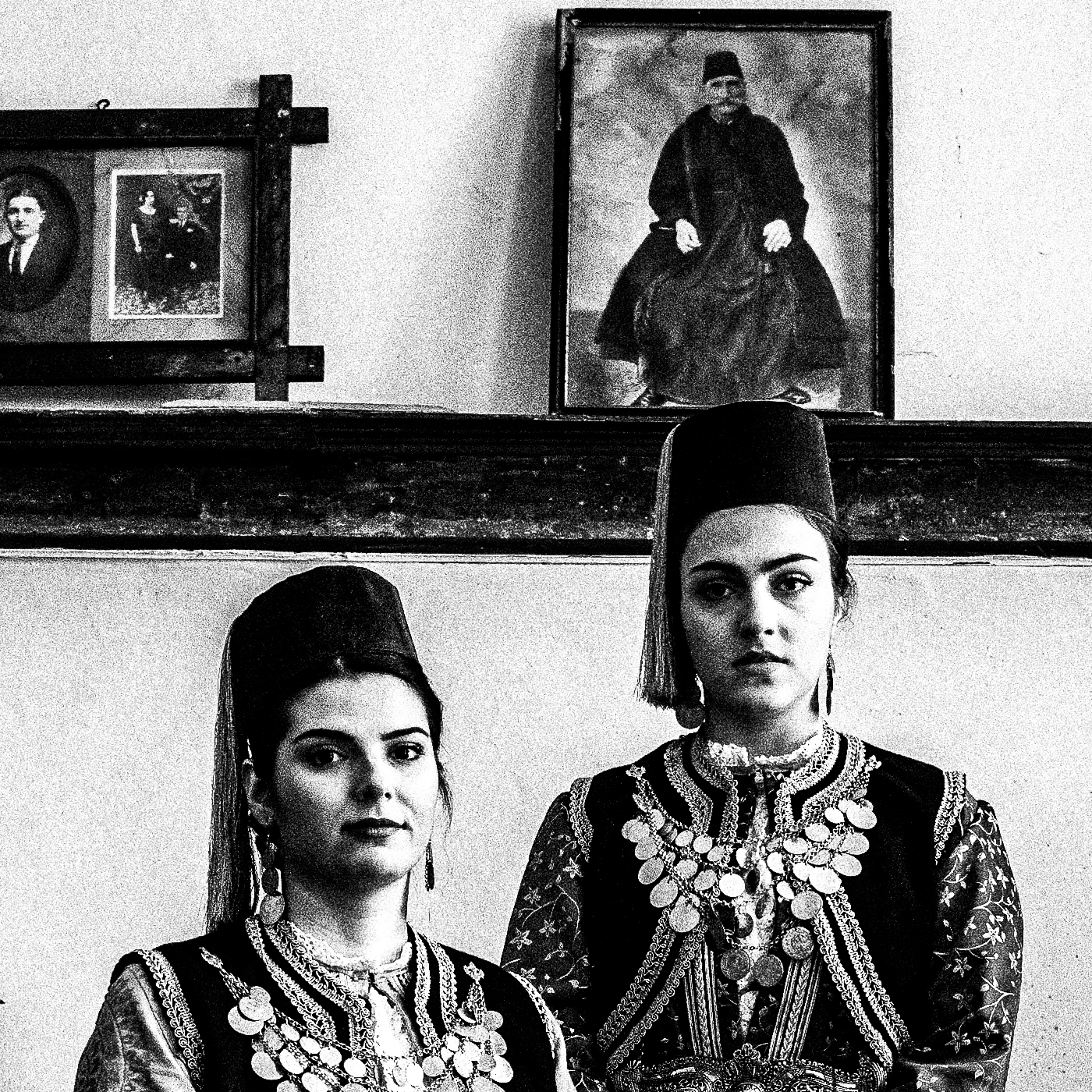 Black and White Photography Wall Art Greece | Urban costumes of Kastoria W. Macedonia by George Tatakis - detailed view