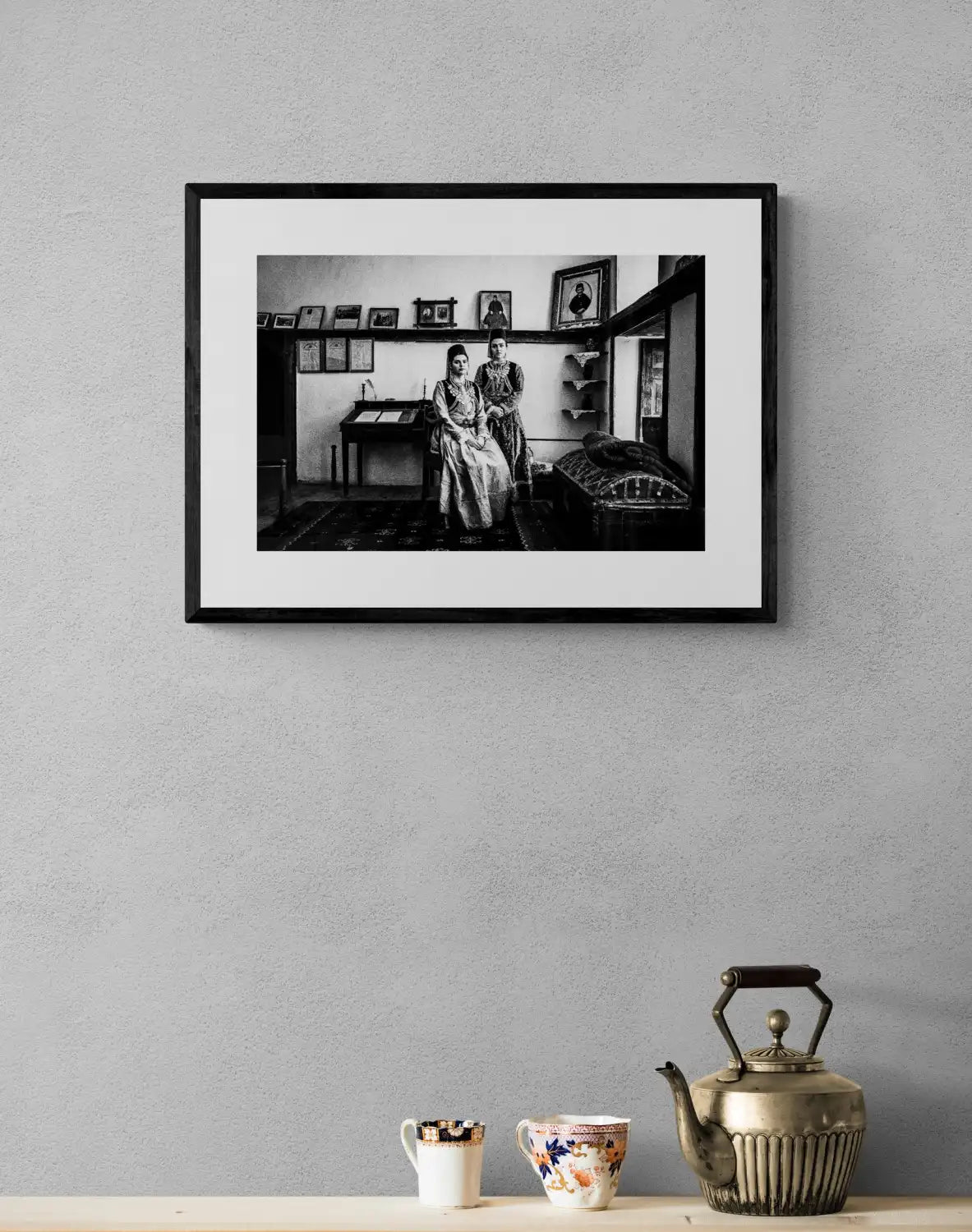 Black and White Photography Wall Art Greece | Urban costumes of Kastoria W. Macedonia by George Tatakis - single framed photo