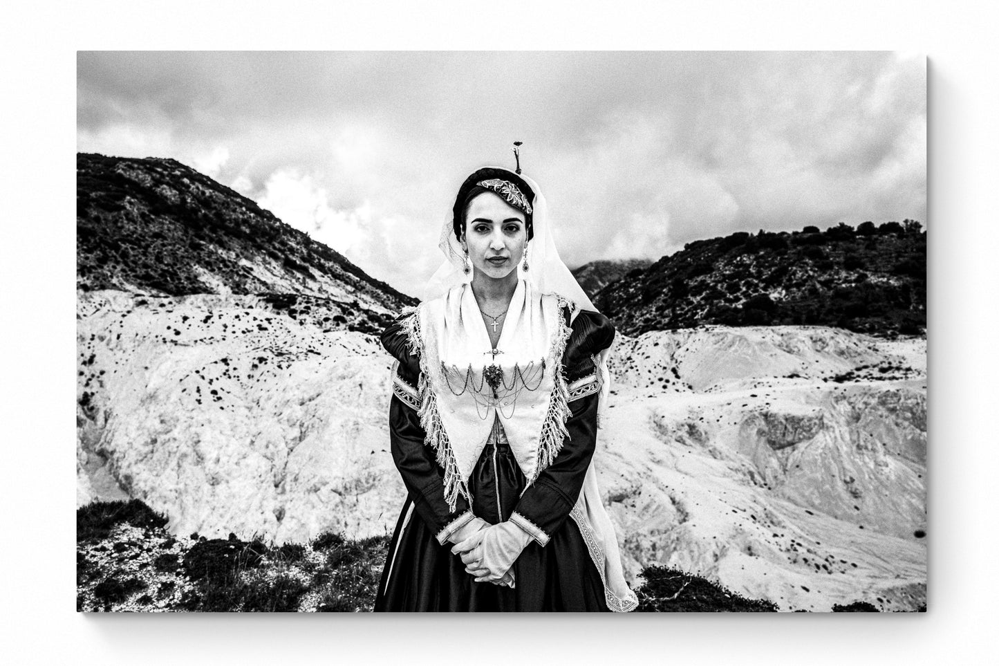 Black and White Photography Wall Art Greece | Costume of Lefkada island Ionian Sea by George Tatakis - whole photo