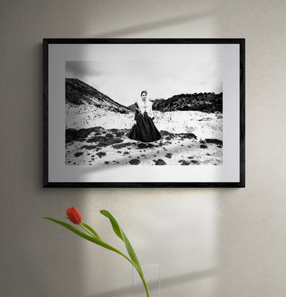 Black and White Photography Wall Art Greece | Costume of Lefkada island Ionian Sea by George Tatakis - single framed photo