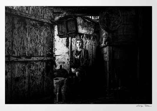 Black and White Photography Wall Art Greece | Rural costume of Kastoria in Lefki village W. Macedonia by George Tatakis