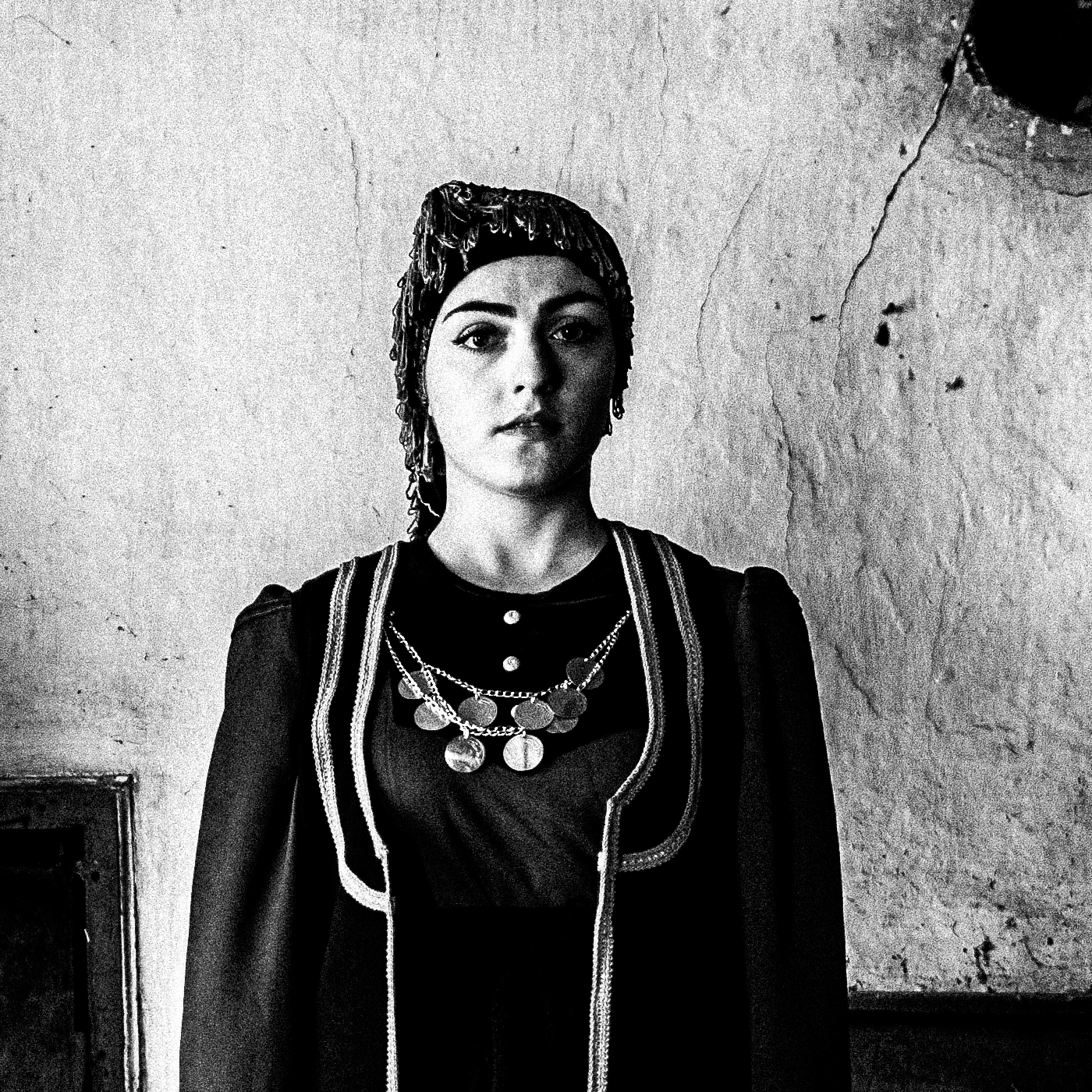 Black and White Photography Wall Art Greece | Rural costume of Kastoria in Lefki village W. Macedonia by George Tatakis - detailed view