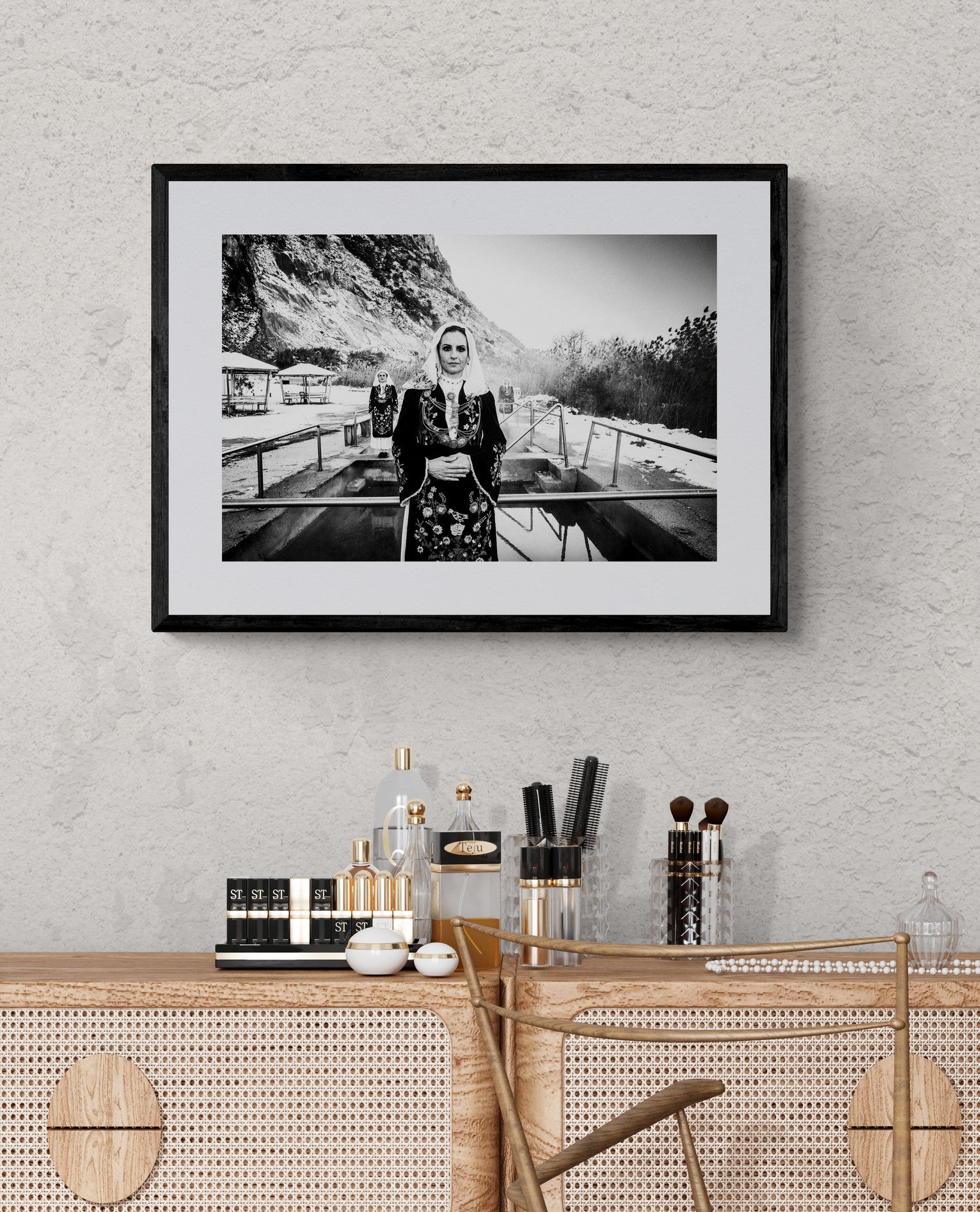 Black and White Photography Wall Art Greece | Costumes of Martino Lokris Phthiotis Greece by George Tatakis - single framed photo