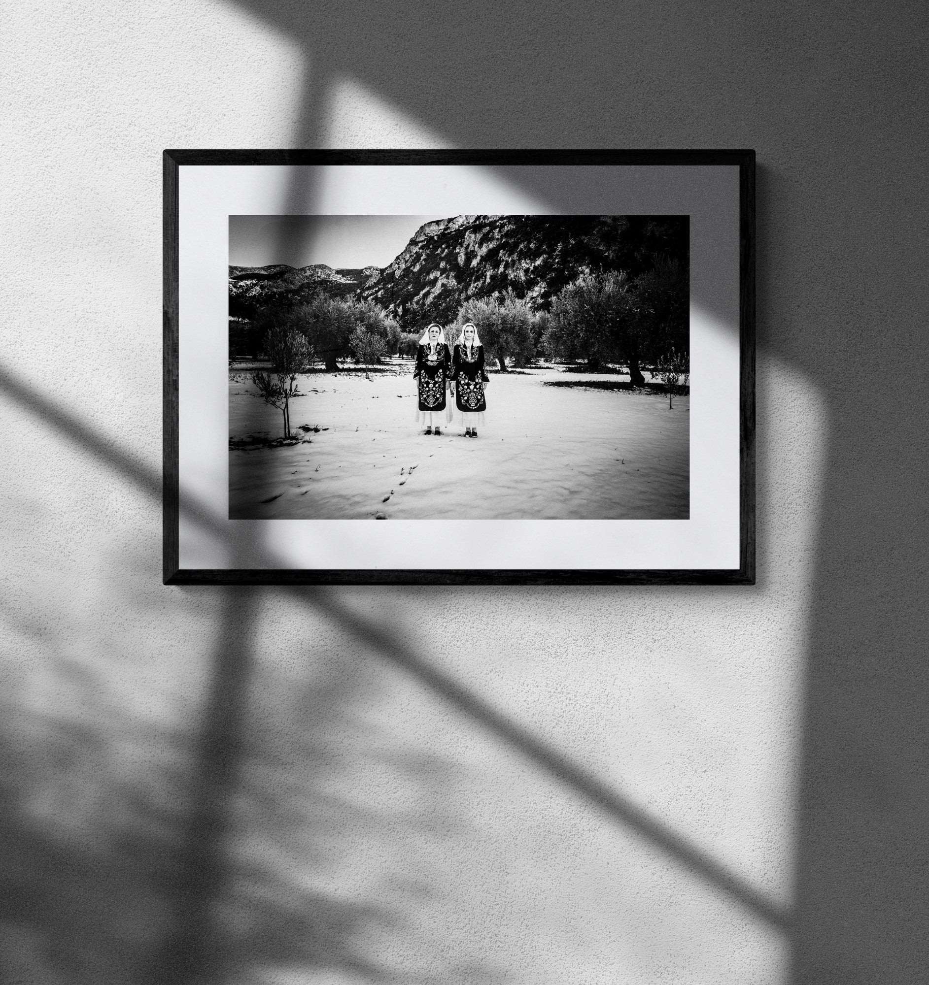 Black and White Photography Wall Art Greece | Costumes of Martino Lokris Phthiotis Greece by George Tatakis - single framed photo