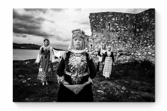 Black and White Photography Wall Art Greece | Costume of Megara Attica by George Tatakis - whole photo