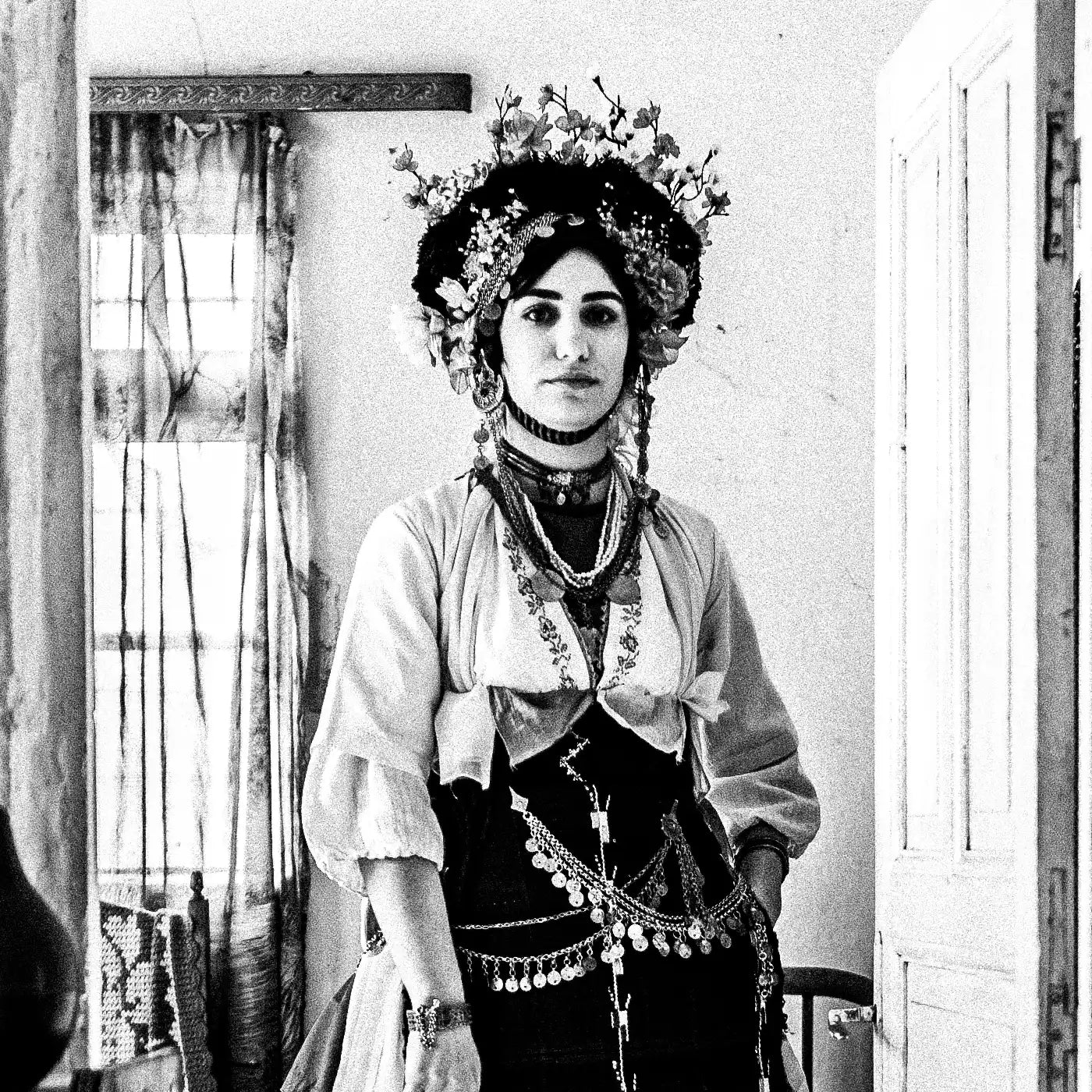 Black and White Photography Wall Art Greece | Costumes of Roumlouki Meliki Imathia Macedonia by George Tatakis - detailed view