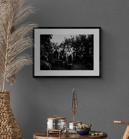 Black and White Photography Wall Art Greece | Costumes of Roumlouki Meliki Imathia Macedonia by George Tatakis - single framed photo