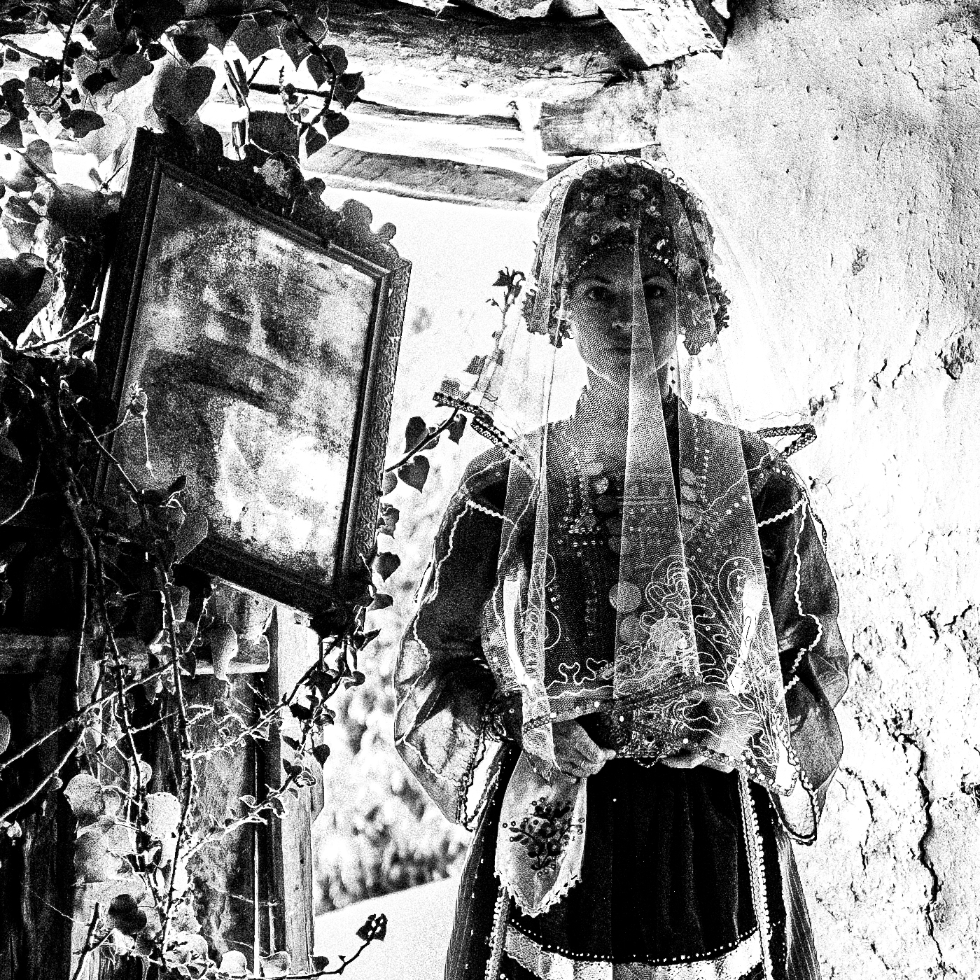 Black and White Photography Wall Art Greece | Bride Metaxades Thrace by George Tatakis - detailed view
