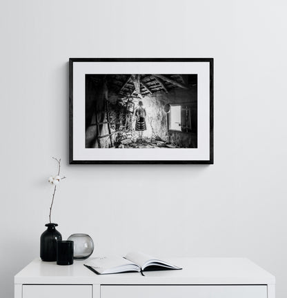Black and White Photography Wall Art Greece | Bride Metaxades Thrace by George Tatakis - single framed photo