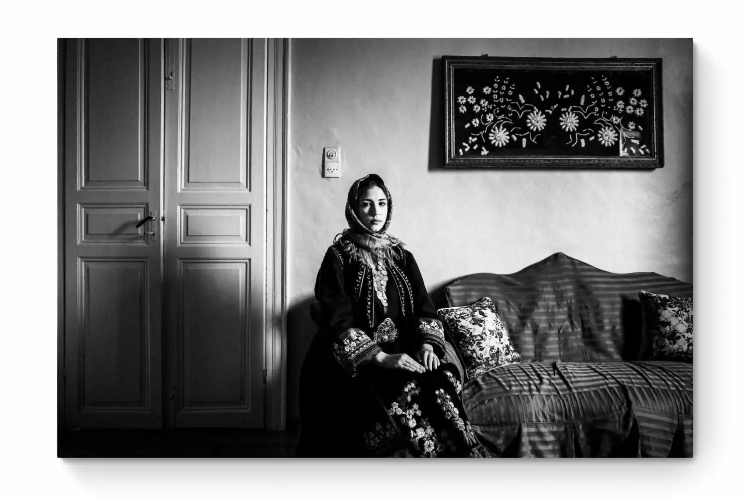 Black and White Photography Wall Art Greece | Traditional costume Aetolicon by George Tatakis - whole photo