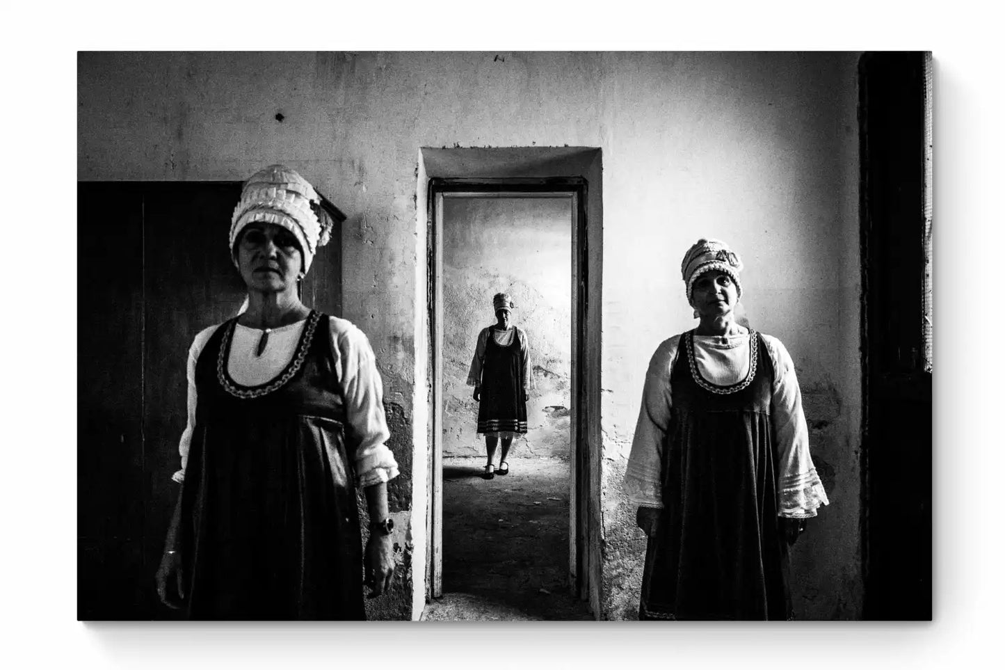 Black and White Photography Wall Art Greece | Neochori costumes Agios Minas Chios island Greece by George Tatakis - whole photo