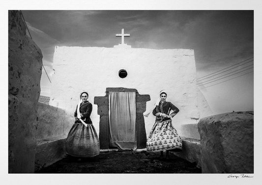 Black and White Photography Wall Art Greece | Spinning in Patmos Dodecanese by George Tatakis