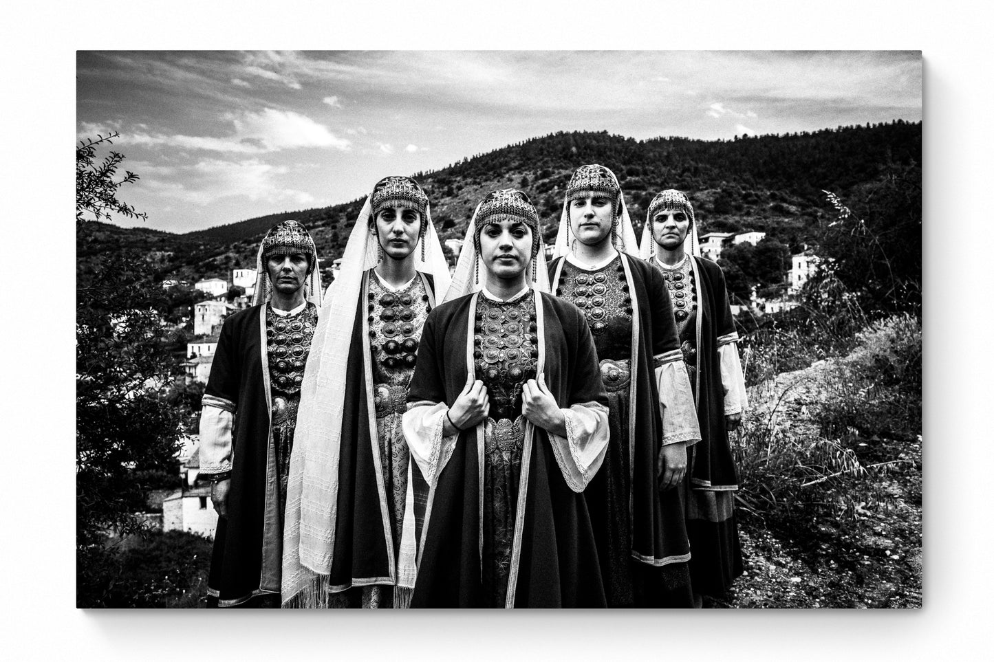 Black and White Photography Wall Art Greece | Costumes of Prastos Arcadia Peloponnese by George Tatakis - whole photo