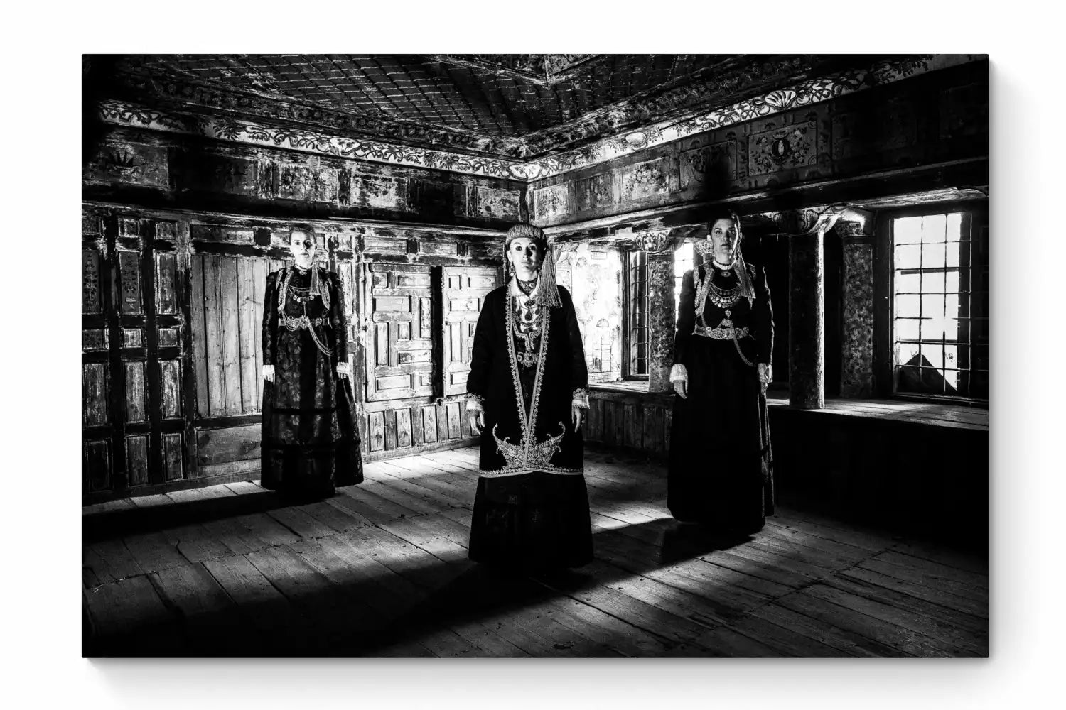 Black and White Photography Wall Art Greece | Costumes of Kozani Siatista Macedonia by George Tatakis - whole photo