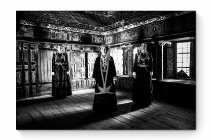 Black and White Photography Wall Art Greece | Costumes of Kozani Siatista Macedonia by George Tatakis - whole photo