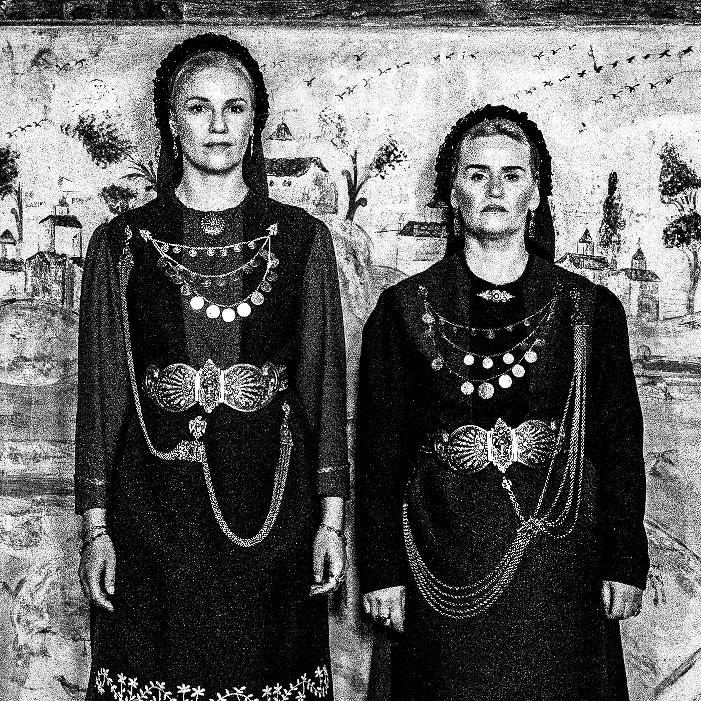 Black and White Photography Wall Art Greece | Costumes of Tsartsampas Siatista Macedonia by George Tatakis - detailed view