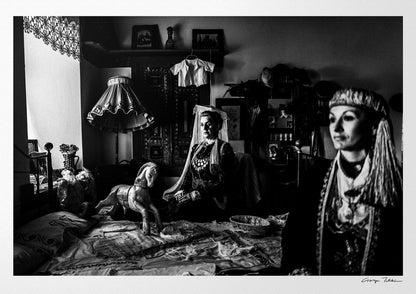 Black and White Photography Wall Art Greece | Costumes of Kozani Siatista Macedonia by George Tatakis