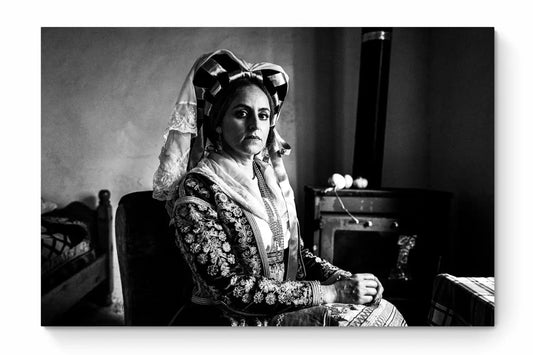 Black and White Photography Wall Art Greece | Costume of southern Corfu island inside a traditional home Ionian Sea by George Tatakis - whole photo