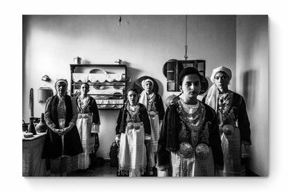 Black and White Photography Wall Art Greece | Costumes of Tegea in a kitchen Arcadia Peloponnese by George Tatakis - whole photo