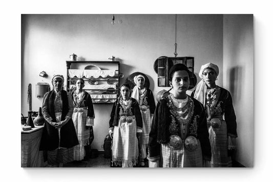 Black and White Photography Wall Art Greece | Costumes of Tegea in a kitchen Arcadia Peloponnese by George Tatakis - whole photo