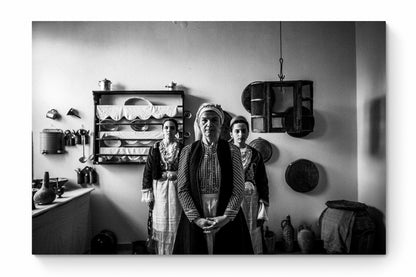 Black and White Photography Wall Art Greece | Costumes of Tegea in a kitchen Arcadia Peloponnese by George Tatakis - whole photo