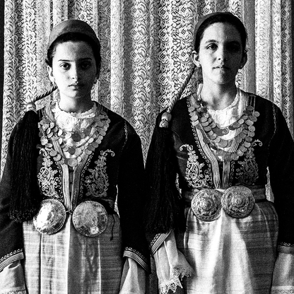 Black and White Photography Wall Art Greece | Costumes of Tegea in a traditional home Arcadia Peloponnese by George Tatakis - detailed view