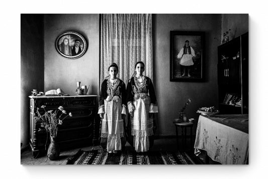 Black and White Photography Wall Art Greece | Costumes of Tegea in a traditional home Arcadia Peloponnese by George Tatakis - whole photo