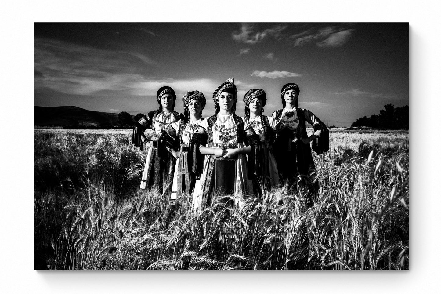 Black and White Photography Wall Art Greece | Karagouna dresses in Glinos Trikala Thessaly by George Tatakis - whole photo