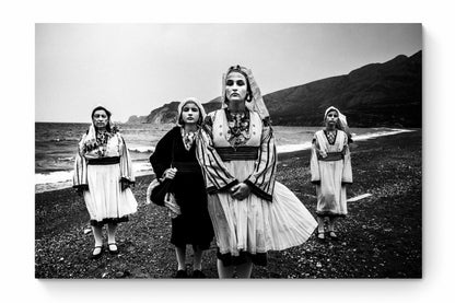 Black and White Photography Wall Art Greece | Costumes of Tilos island at sea Dodecanese Greece by George Tatakis - whole photo