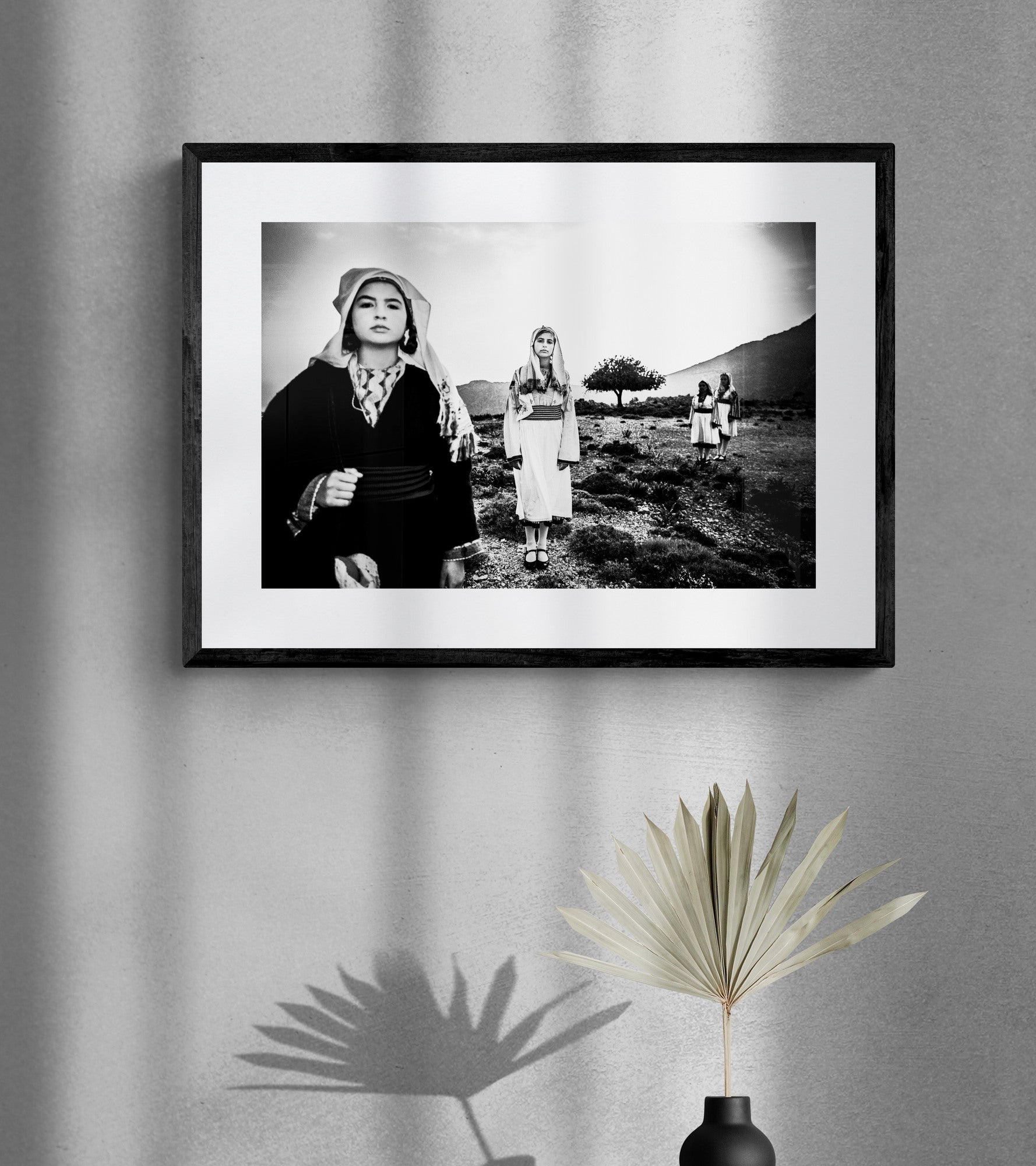 Black and White Photography Wall Art Greece | Costumes of Tilos island Dodecanese Greece by George Tatakis - single framed photo