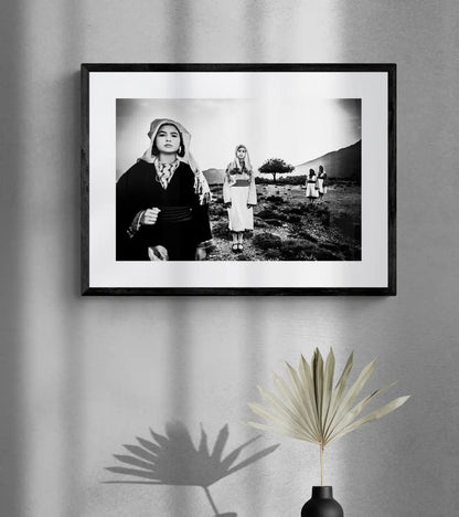 Black and White Photography Wall Art Greece | Costumes of Tilos island Dodecanese Greece by George Tatakis - single framed photo