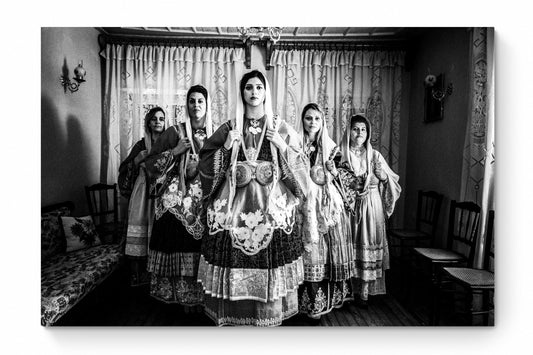 Black and White Photography Wall Art Greece | Trikeri traditional costumes S. Pelion Thessaly by George Tatakis - whole photo