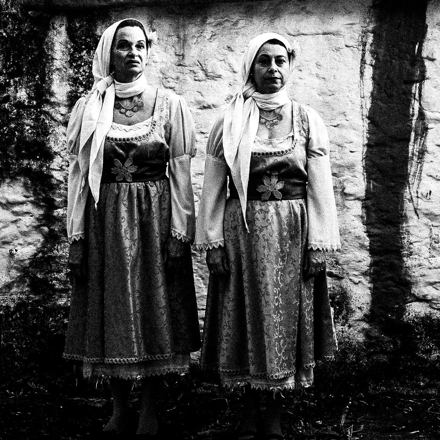 Black and White Photography Wall Art Greece | Vassileoniko costumes Chios island Greece by George Tatakis - detailed view