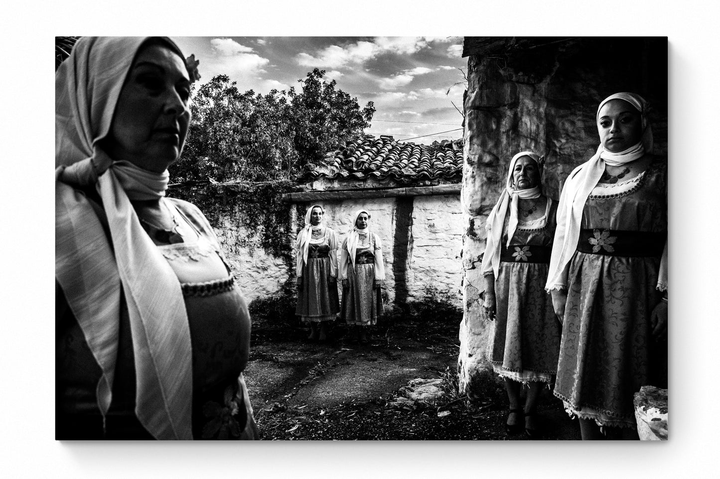 Black and White Photography Wall Art Greece | Vassileoniko costumes Chios island Greece by George Tatakis - whole photo