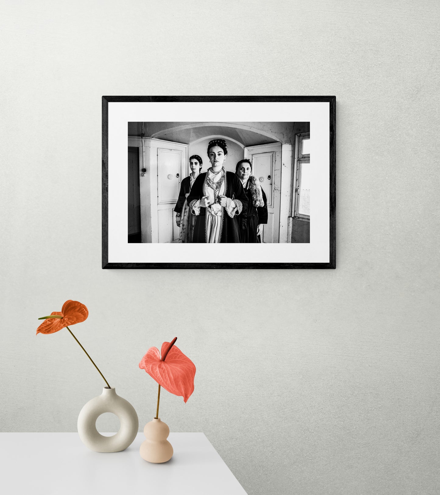 Black and White Photography Wall Art Greece | Costumes of Veria Macedonia by George Tatakis - single framed photo