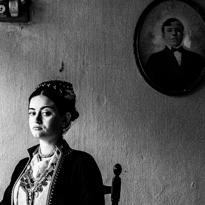 Black and White Photography Wall Art Greece | Costumes of Veria Macedonia by George Tatakis - detailed view