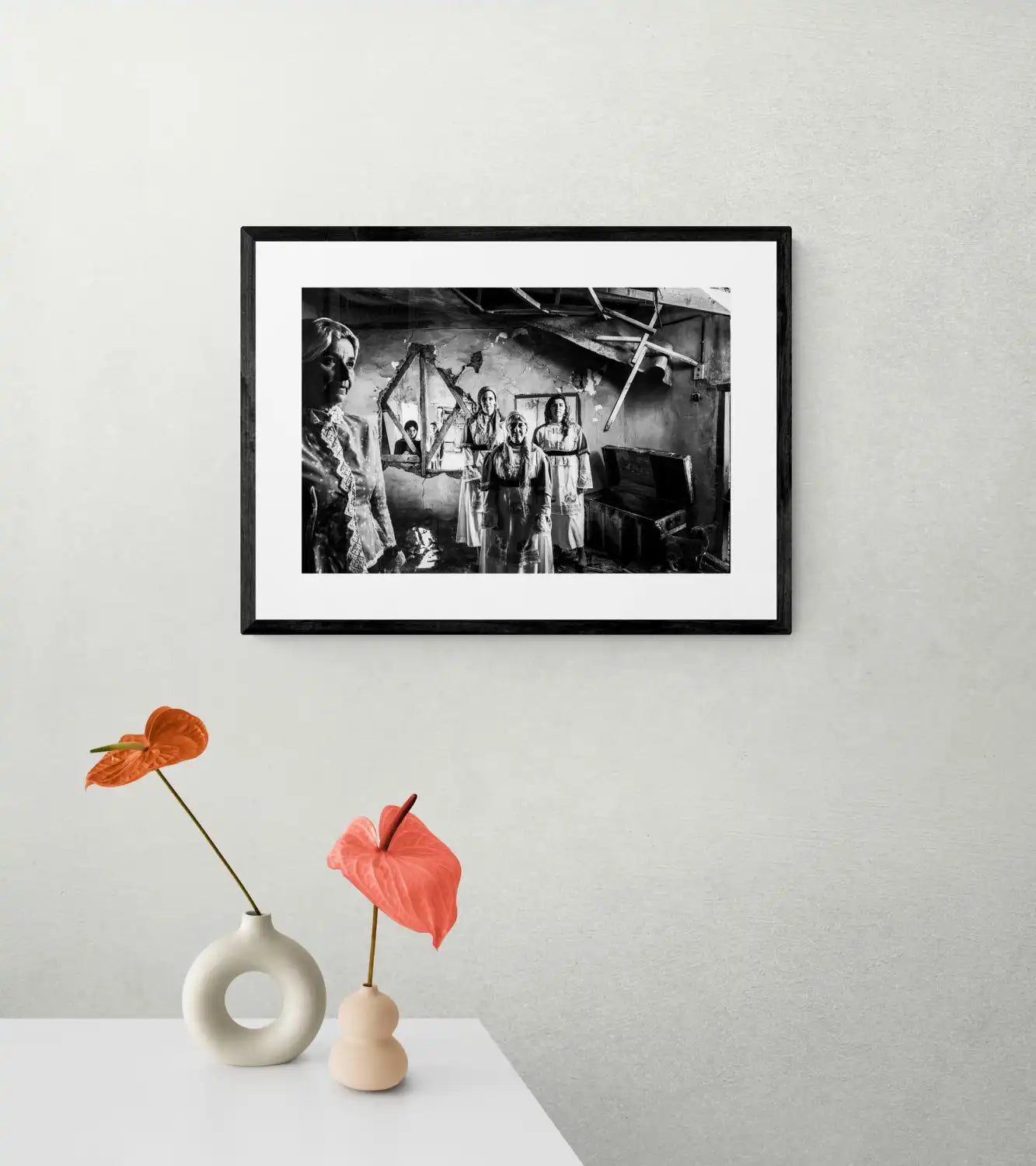 Black and White Photography Wall Art Greece | Volissos costumes Chios island Greece by George Tatakis - single framed photo