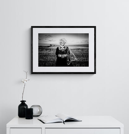 Black and White Photography Wall Art Greece | Bride in Vyssa Thrace by George Tatakis - single framed photo