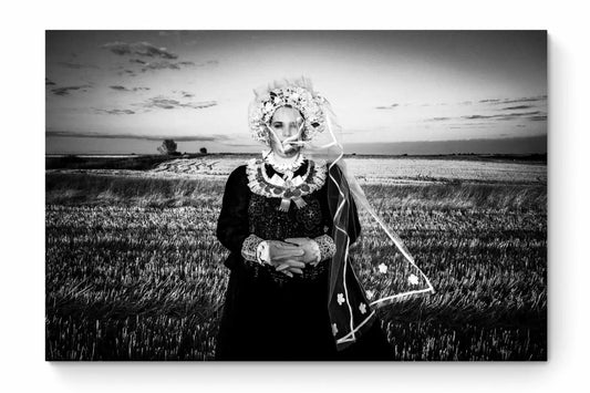 Black and White Photography Wall Art Greece | Bride in Vyssa Thrace by George Tatakis - whole photo